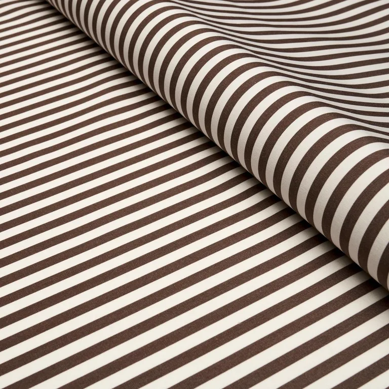 Schumacher 71347 Brigitte Stripe Brown fabric swatch