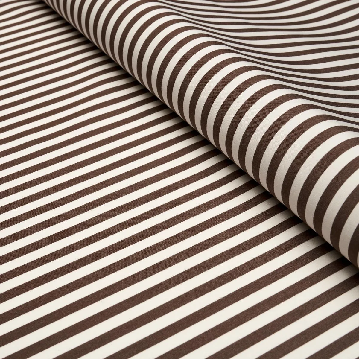 Schumacher 71347 Brigitte Stripe Brown fabric swatch