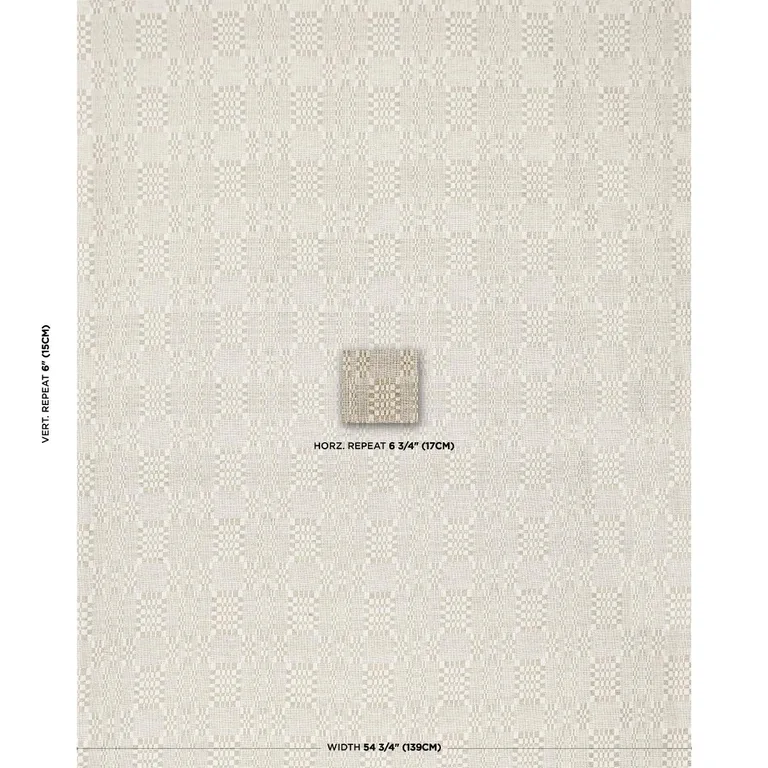 Schumacher 76948 Brimfield Almond Dust fabric swatch