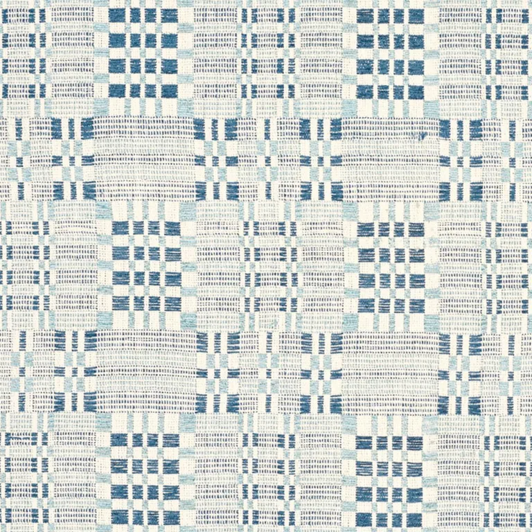 Schumacher 76940 Brimfield Indigo fabric swatch