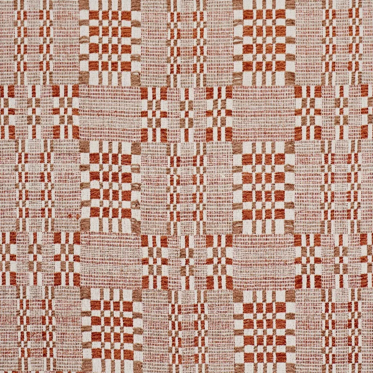 Schumacher 76946 Brimfield Terracotta fabric swatch