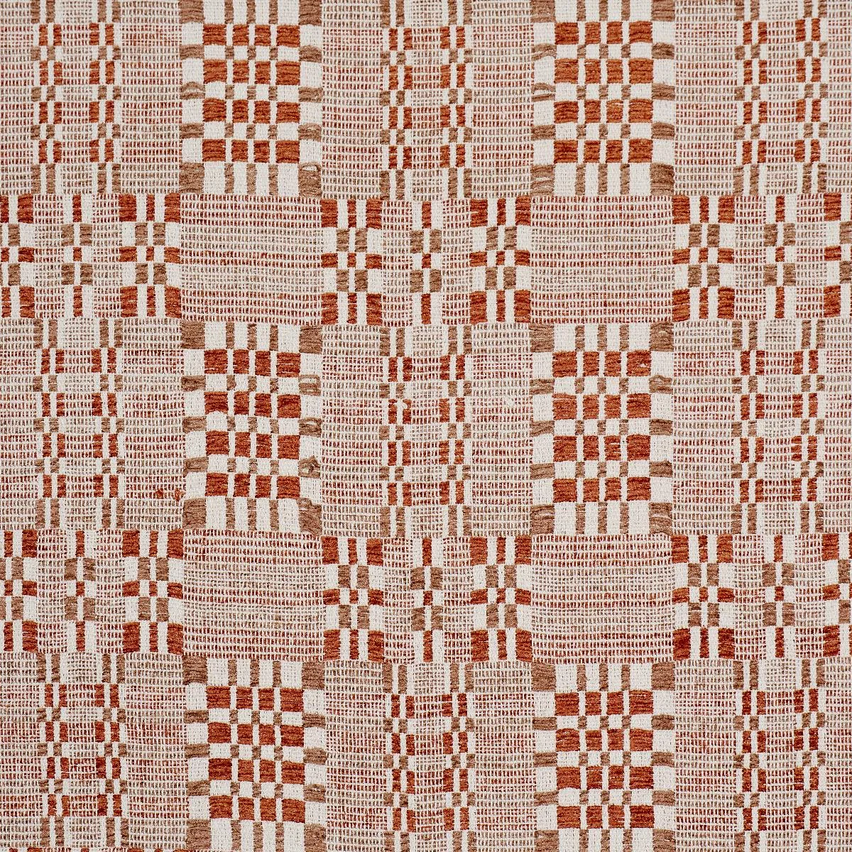 Schumacher 76946 Brimfield Terracotta fabric swatch
