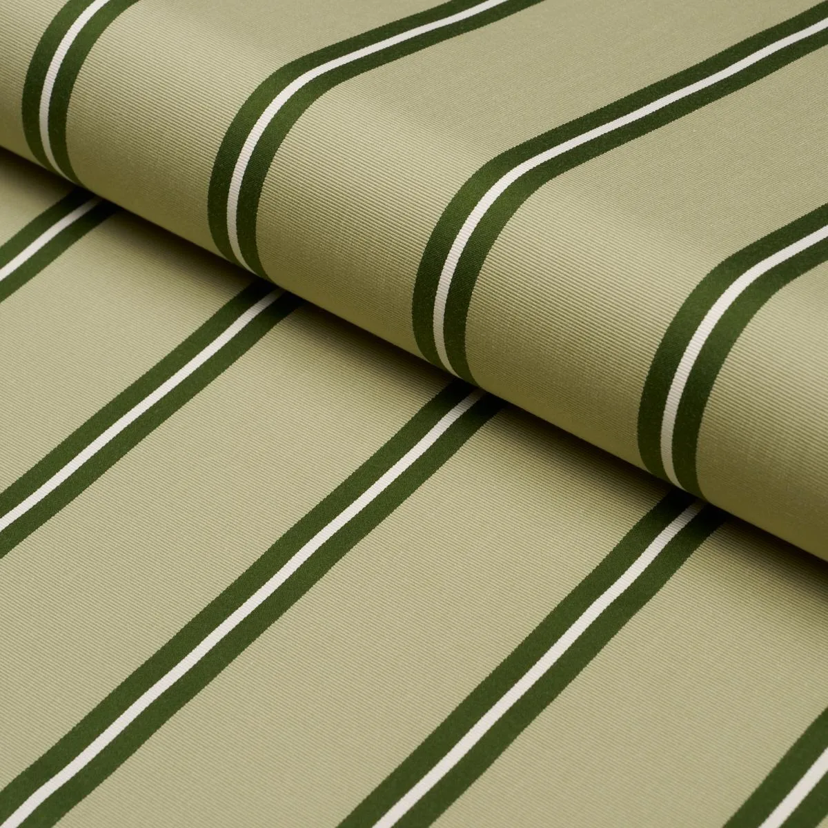 Schumacher 85622 Briony Stripe Leaf fabric swatch