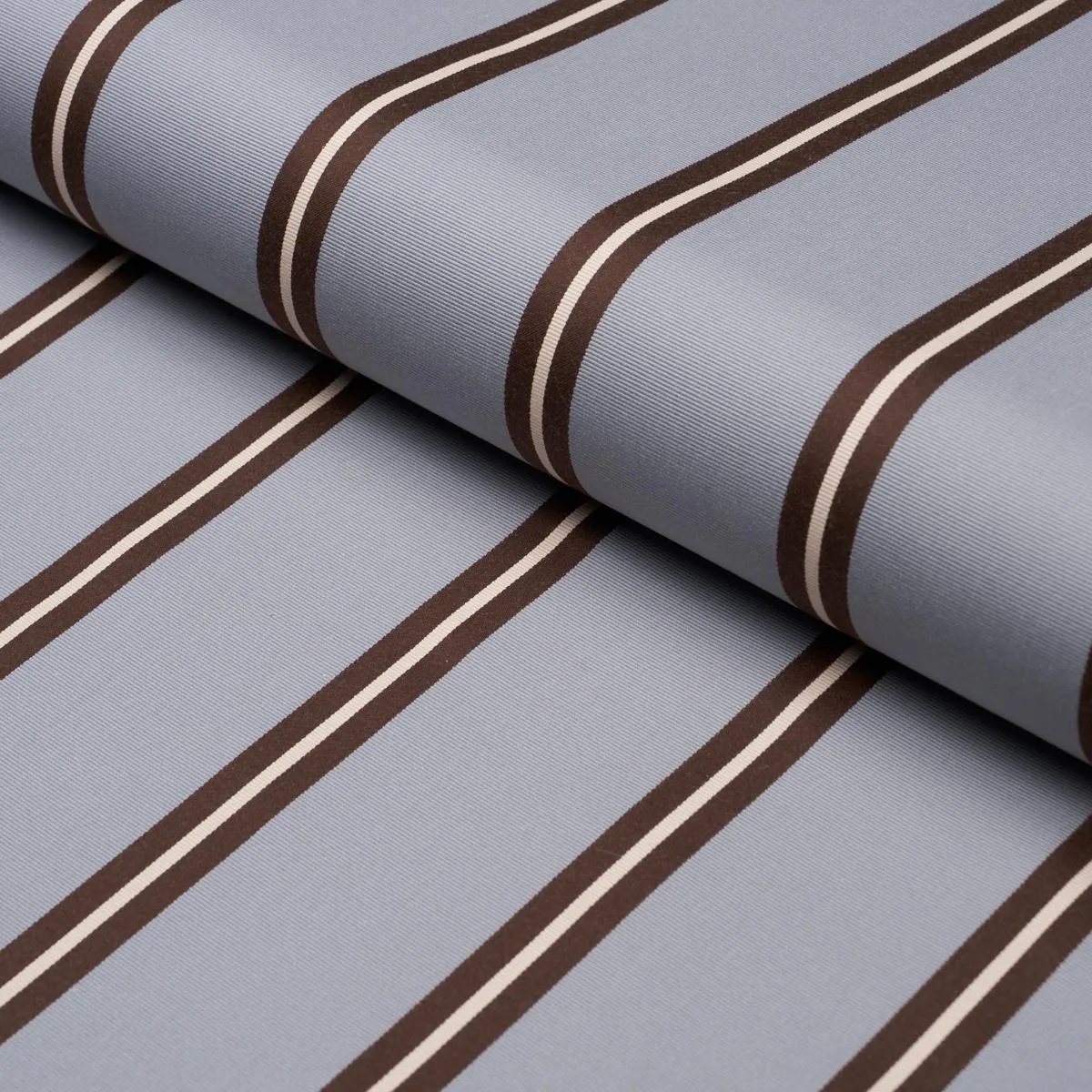 Schumacher 85621 Briony Stripe Sky fabric swatch