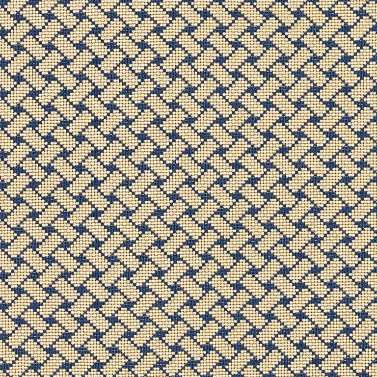 Schumacher 63396 Bristol Weave éPinglé Blue fabric swatch