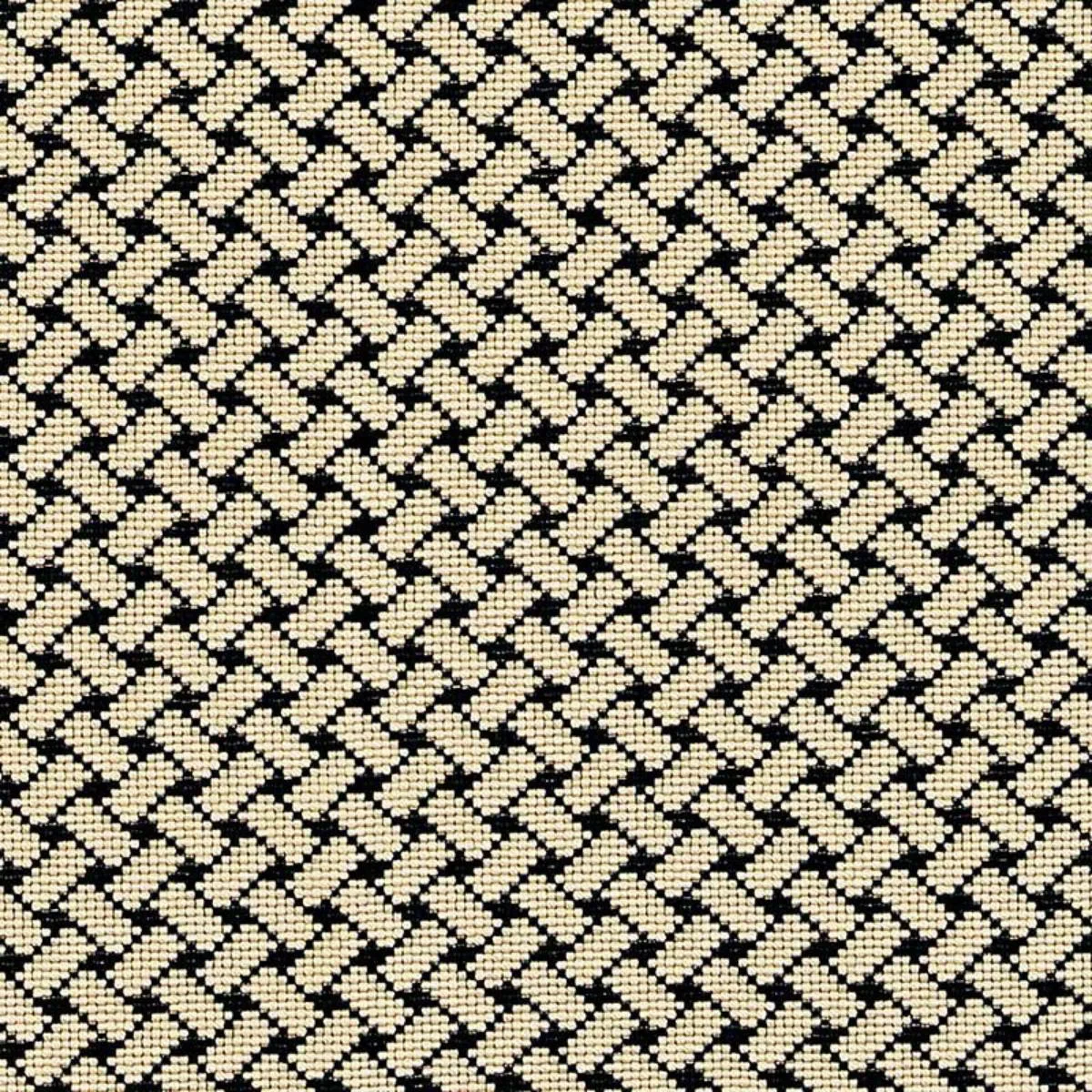Schumacher 63397 Bristol Weave éPinglé Noir fabric swatch