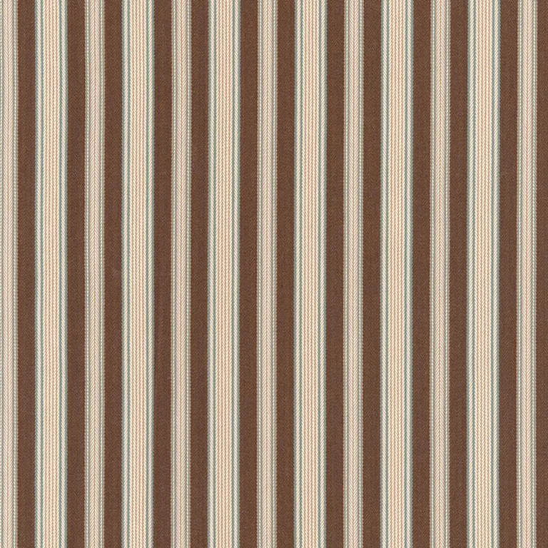Schumacher 62473 Brook Stripe Bark fabric swatch