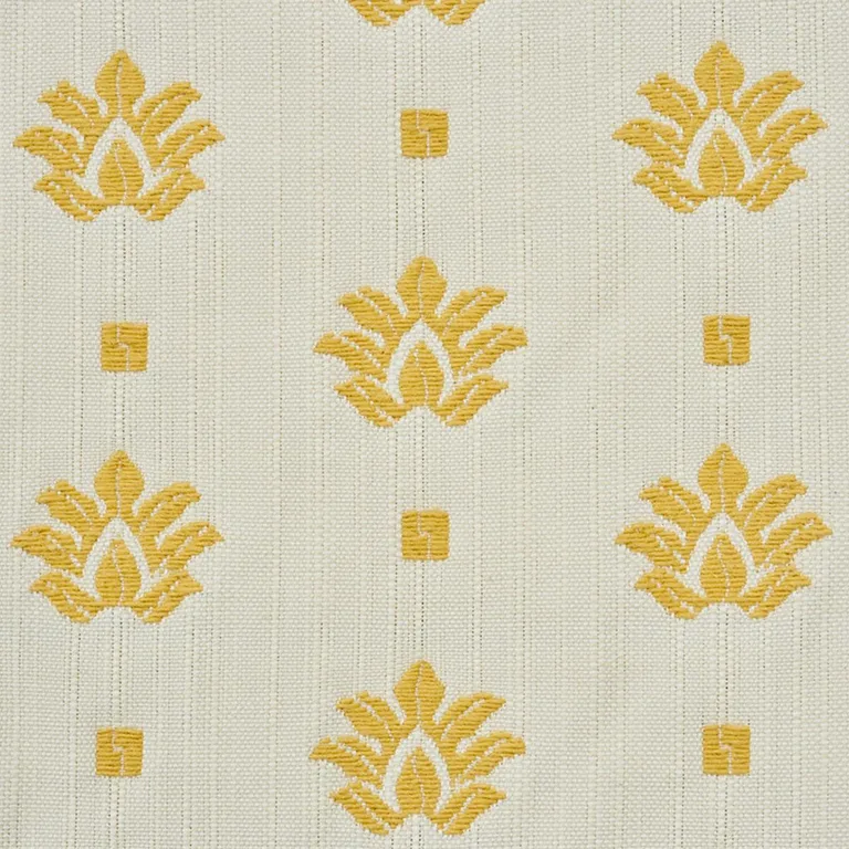 Schumacher 77532 Brunel Yellow fabric swatch