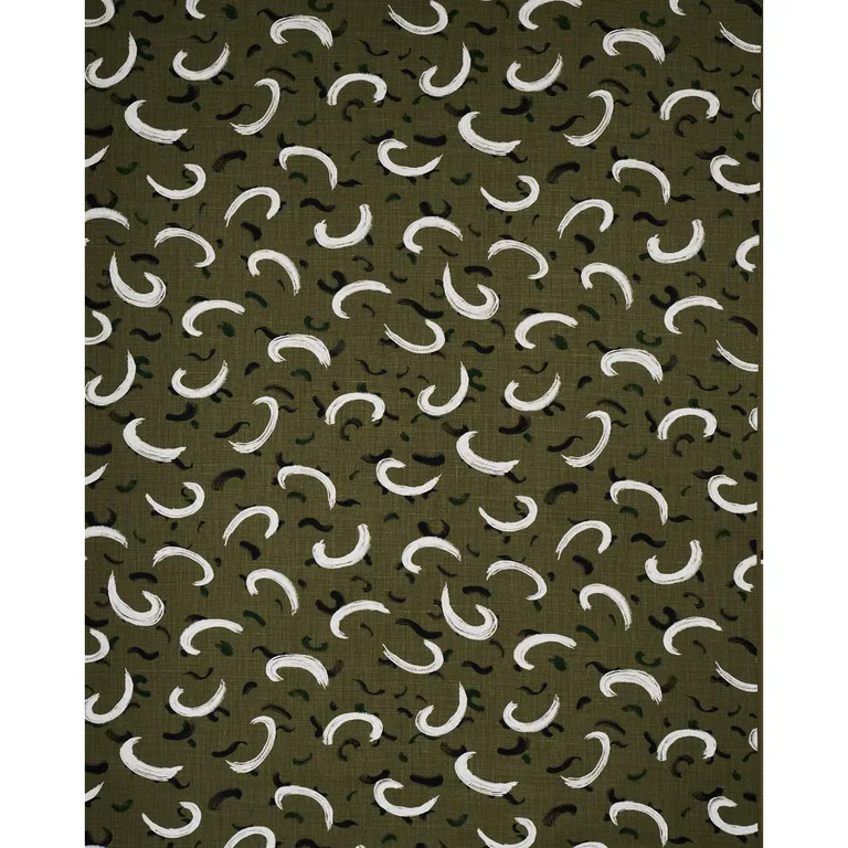 Schumacher 180402 Brushmark Olive fabric swatch