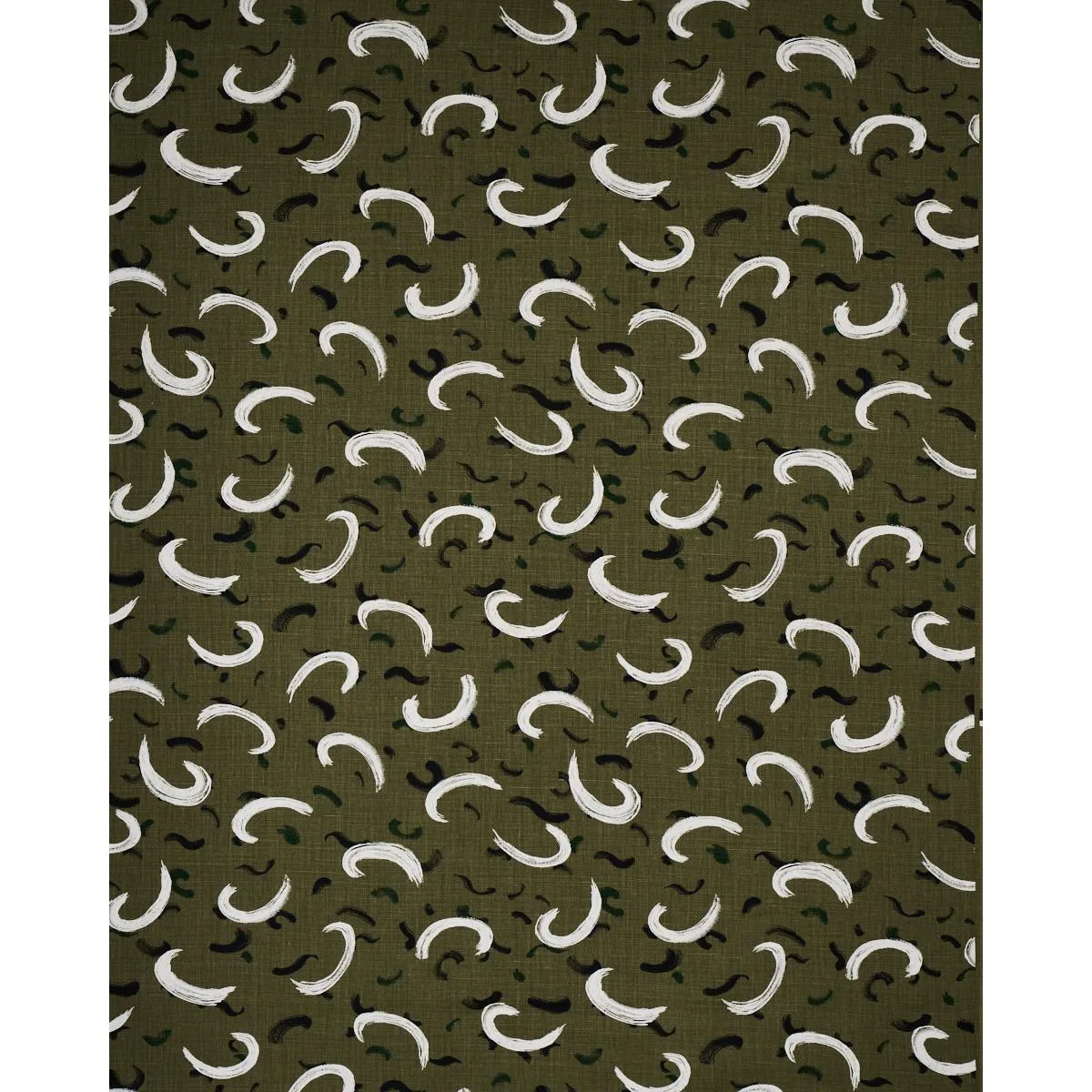 Schumacher 180402 Brushmark Olive fabric swatch