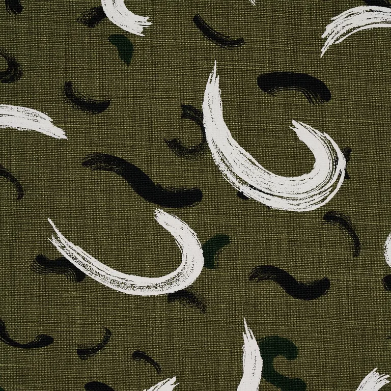 Schumacher 180402 Brushmark Olive fabric swatch
