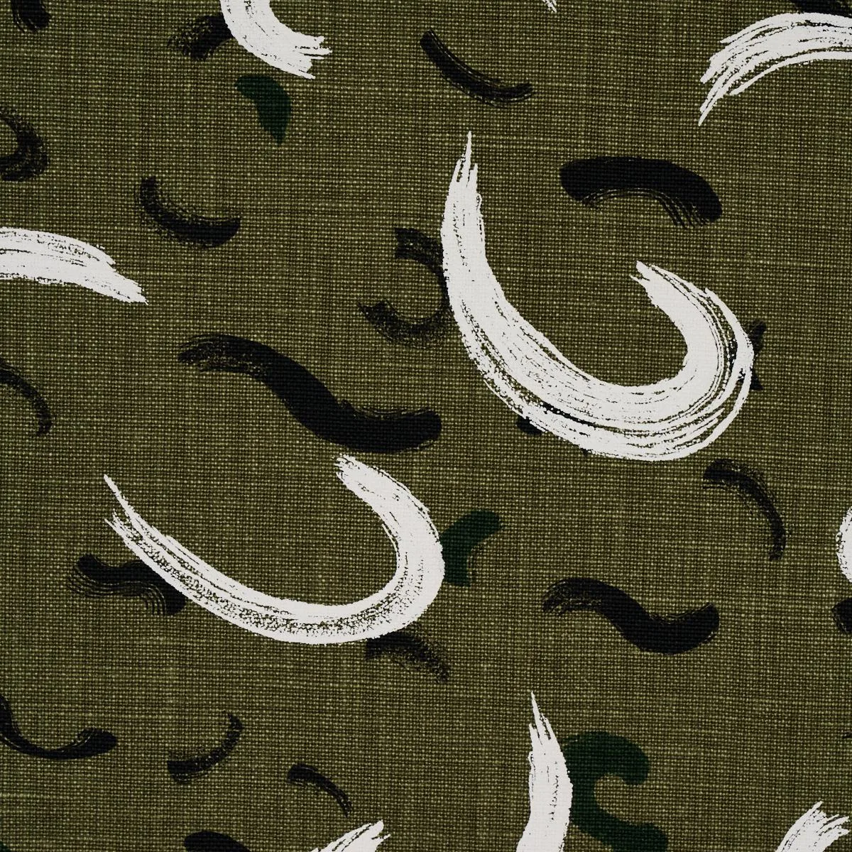 Schumacher 180402 Brushmark Olive fabric swatch