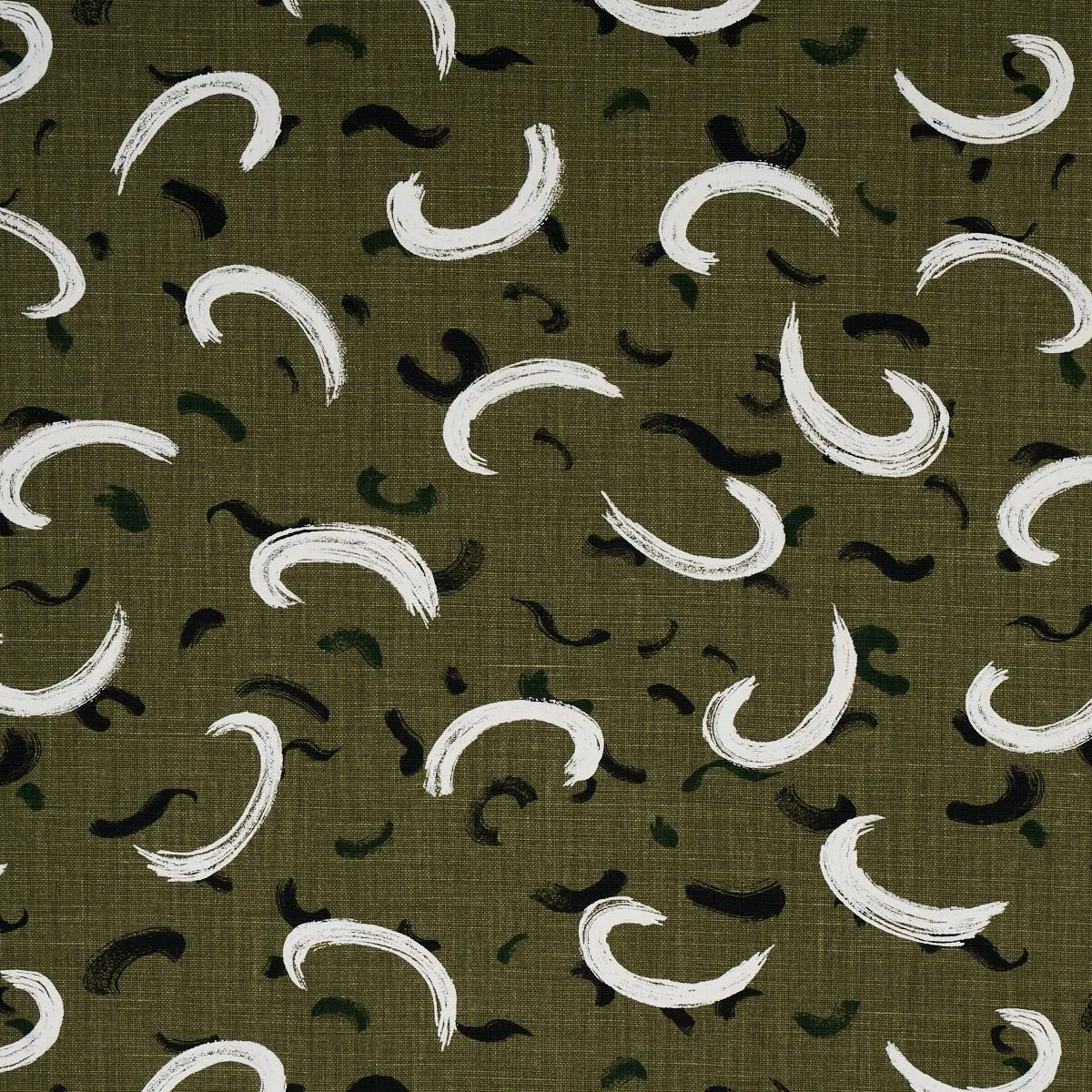 Schumacher 180402 Brushmark Olive fabric swatch