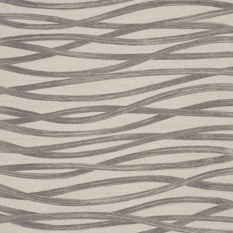 Schumacher 177340 Brushstrokes Charcoal fabric swatch