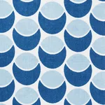Schumacher 177150 Buds Navy & Sky fabric swatch