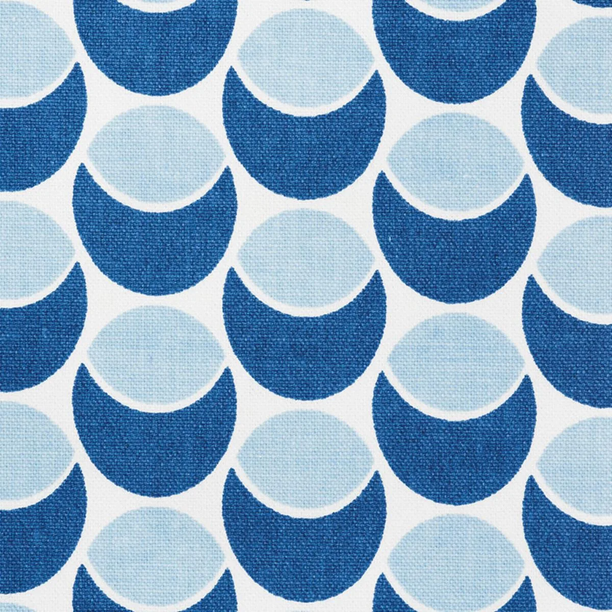 Schumacher 177150 Buds Navy & Sky fabric swatch