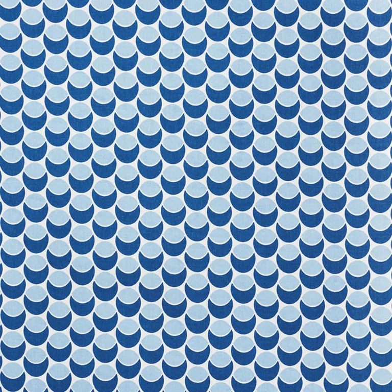 Schumacher 177150 Buds Navy & Sky fabric swatch