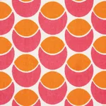 Schumacher 177153 Buds Pink & Orange fabric swatch