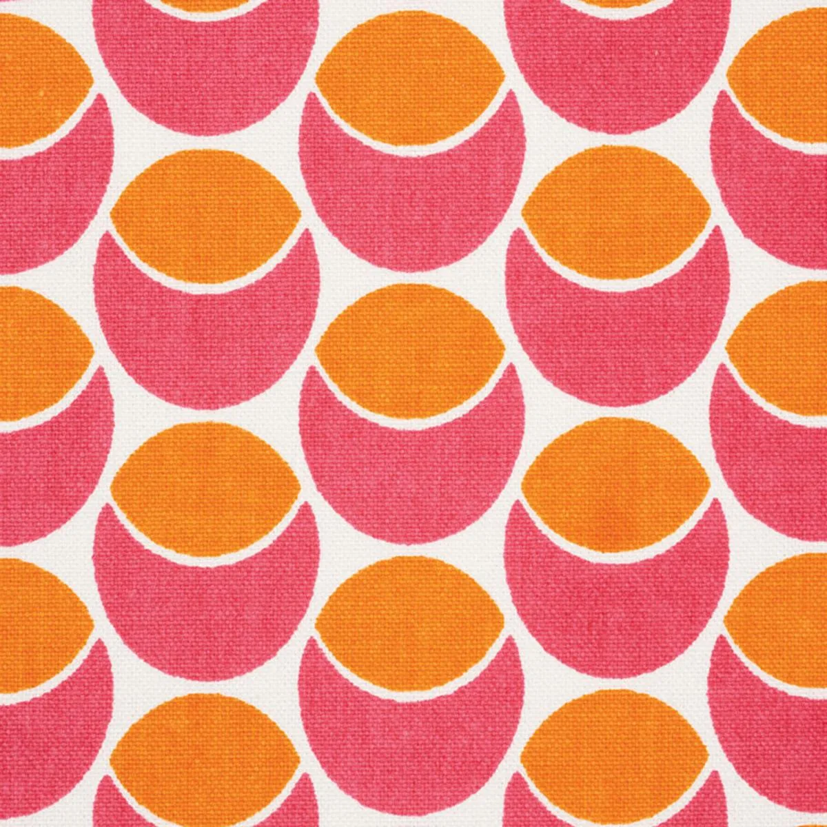 Schumacher 177153 Buds Pink & Orange fabric swatch