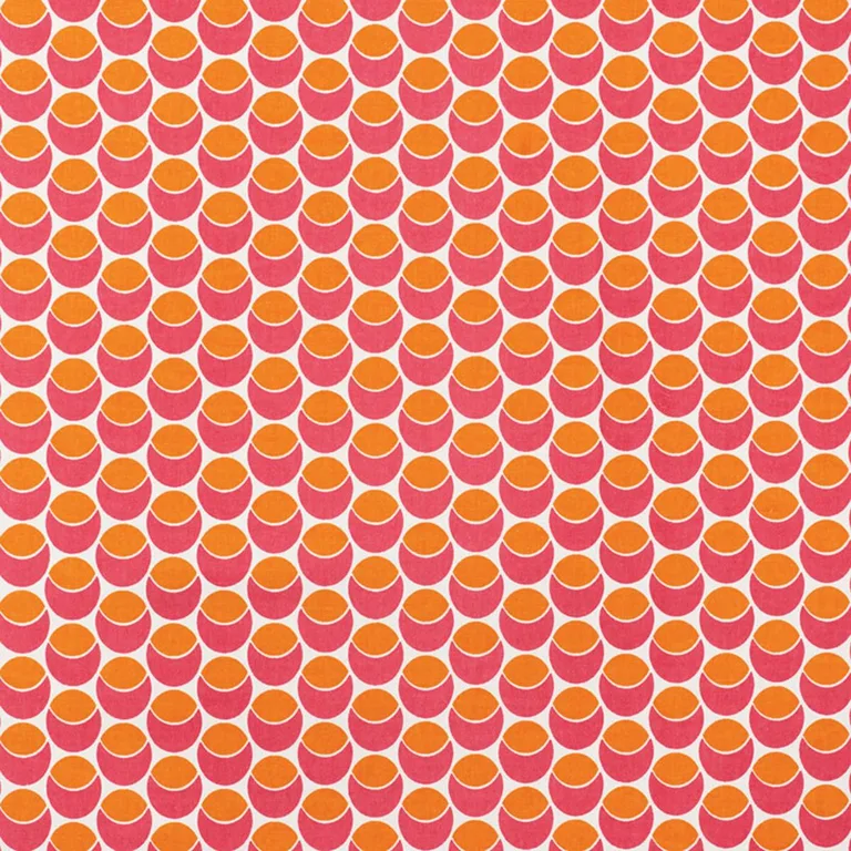 Schumacher 177153 Buds Pink & Orange fabric swatch