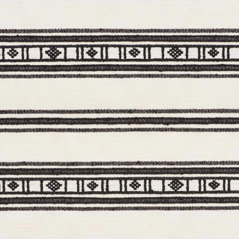 Schumacher 74481 Buena Vista Black fabric swatch