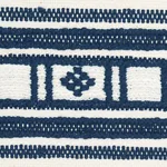 Schumacher 74483 Buena Vista Indigo fabric swatch
