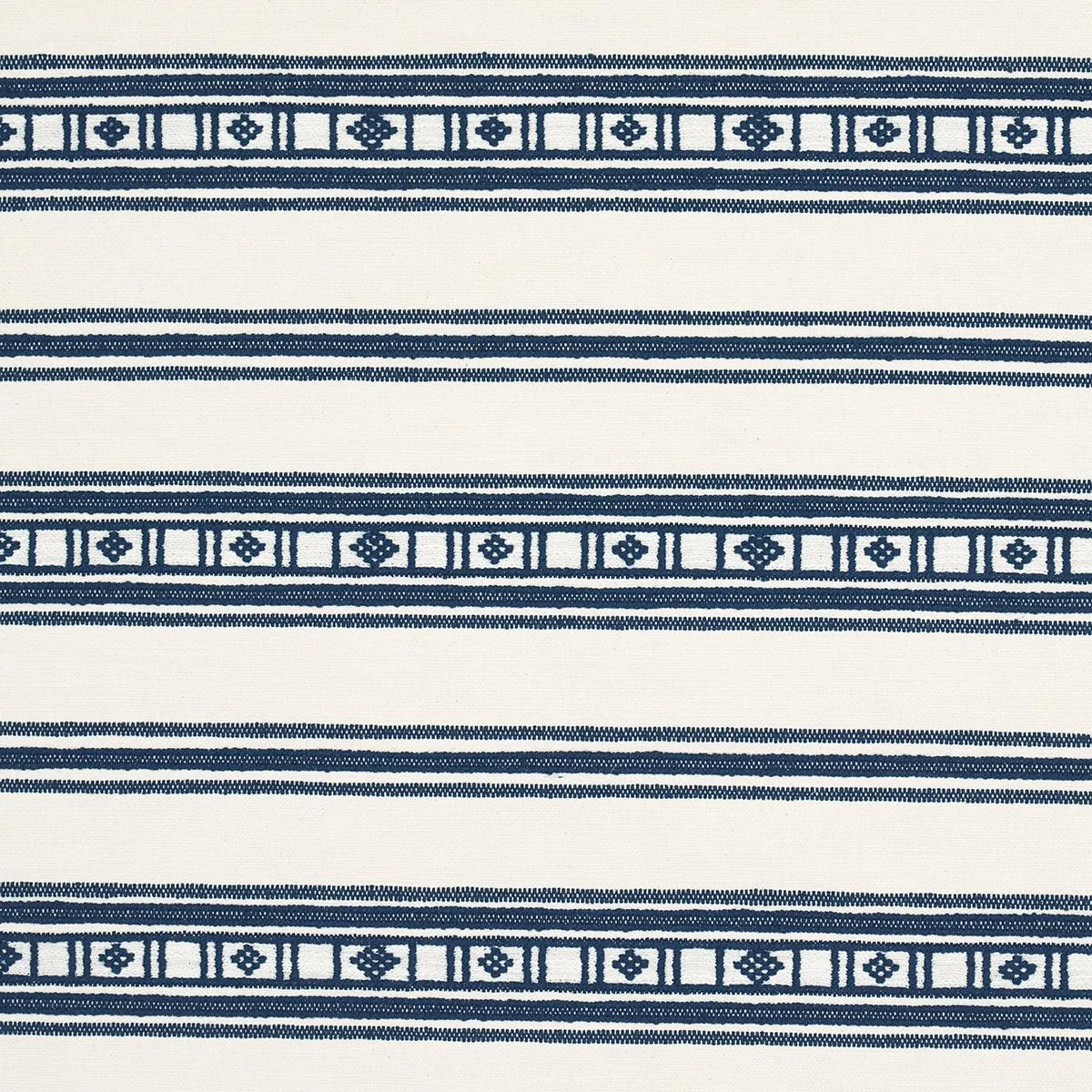Schumacher 74483 Buena Vista Indigo fabric swatch