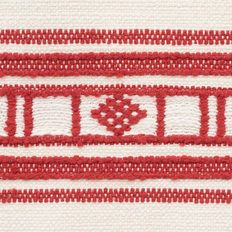 Schumacher 74480 Buena Vista Red fabric swatch