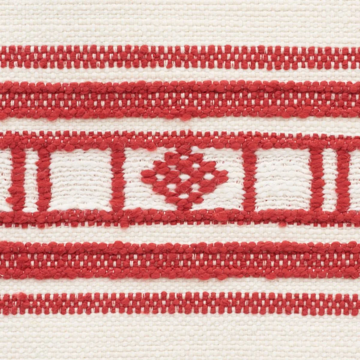 Schumacher 74480 Buena Vista Red fabric swatch