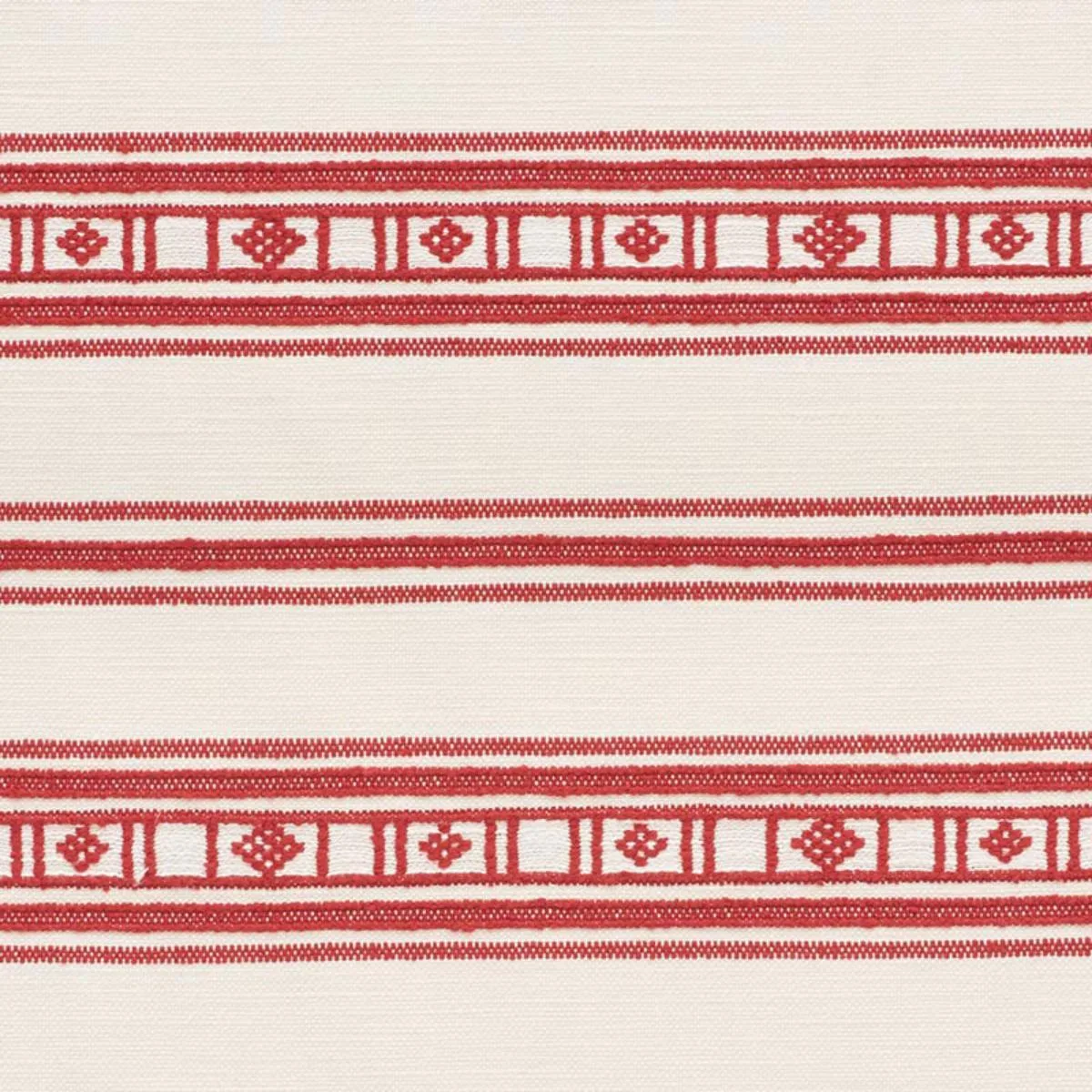 Schumacher 74480 Buena Vista Red fabric swatch