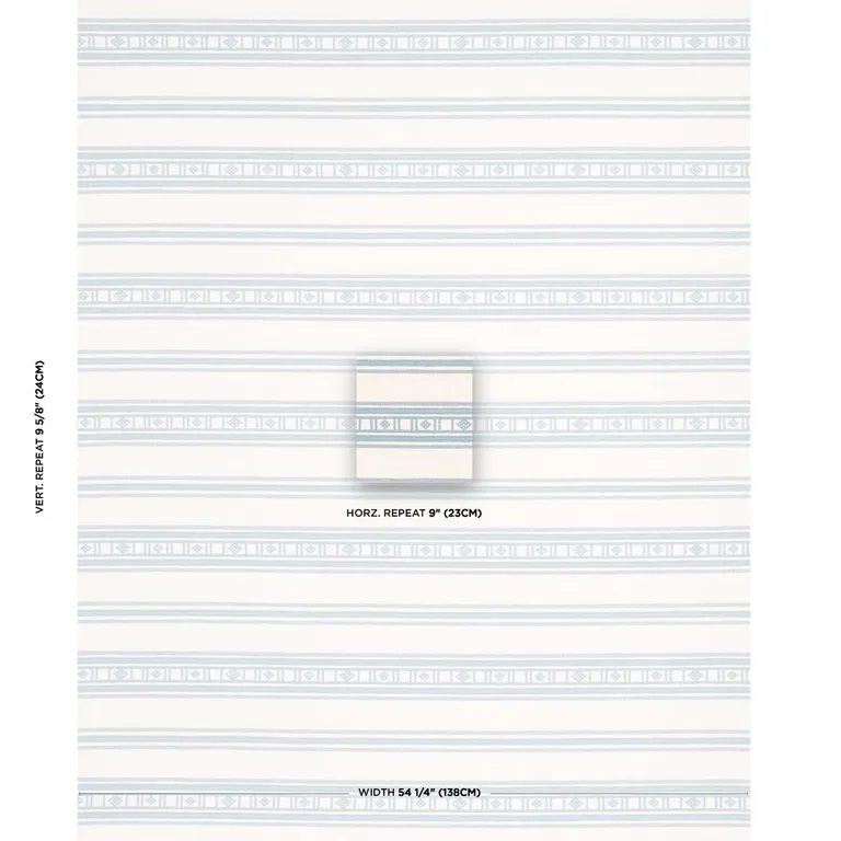Schumacher 74482 Buena Vista Sky fabric swatch