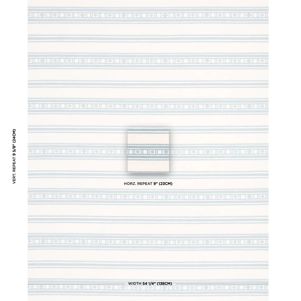 Schumacher 74482 Buena Vista Sky fabric swatch