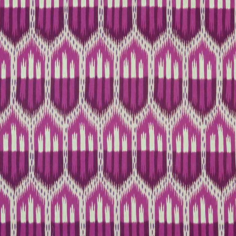 Schumacher 176082 Bukhara Ikat Fuchsia fabric swatch