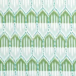 Schumacher 176086 Bukhara Ikat Mineral And Leaf fabric swatch