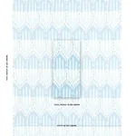 Schumacher 176085 Bukhara Ikat Sky And Aqua fabric swatch