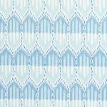 Schumacher 176085 Bukhara Ikat Sky And Aqua fabric swatch