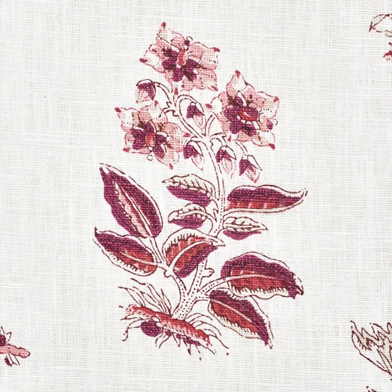 Schumacher 176830 Bunny Aubergine fabric swatch