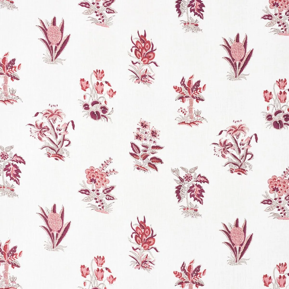 Schumacher 176830 Bunny Aubergine fabric swatch