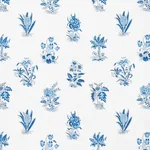 Schumacher 176832 Bunny Delft fabric swatch