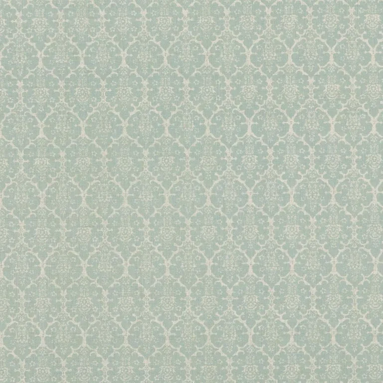 Schumacher BURL003 Burley Aqua fabric swatch