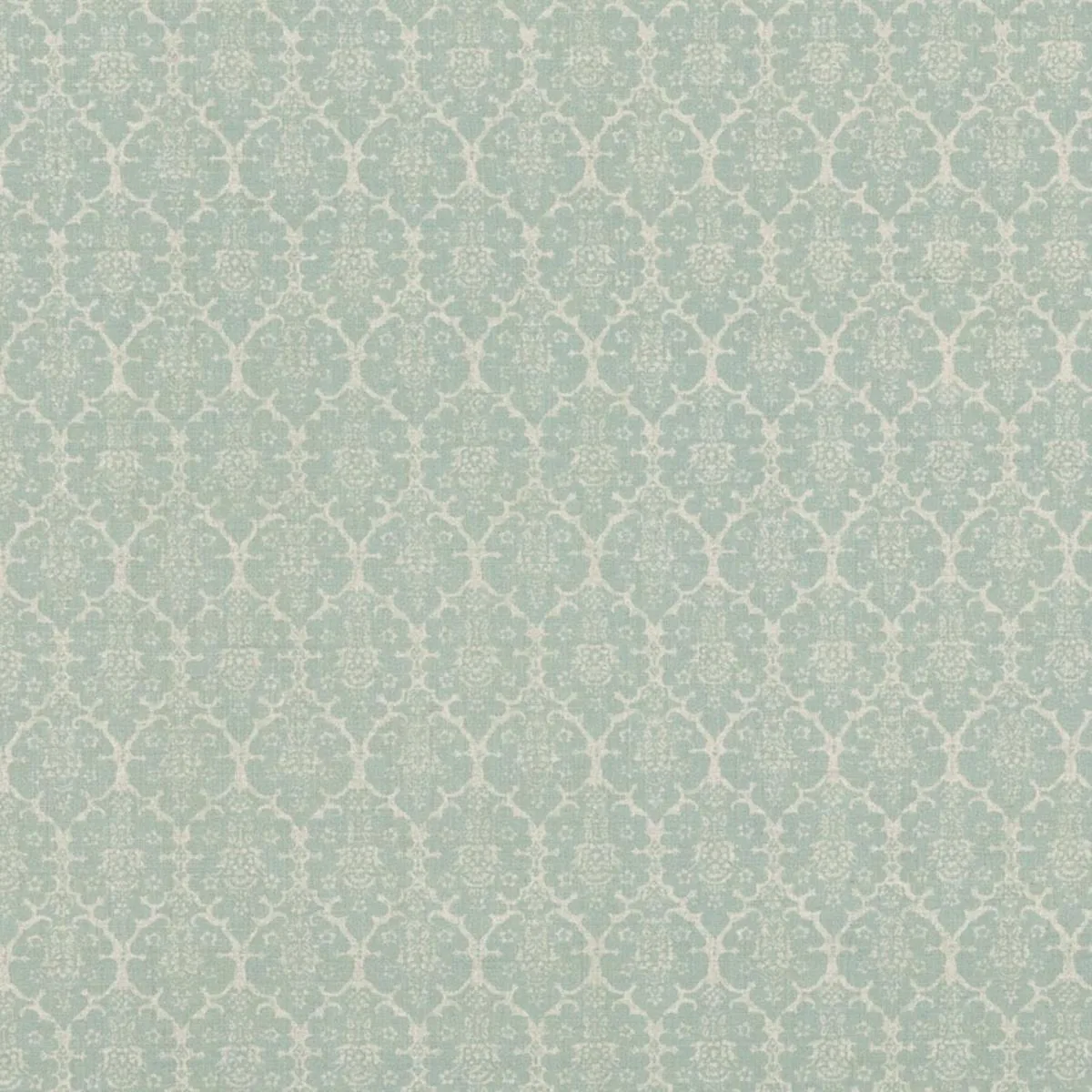 Schumacher BURL003 Burley Aqua fabric swatch