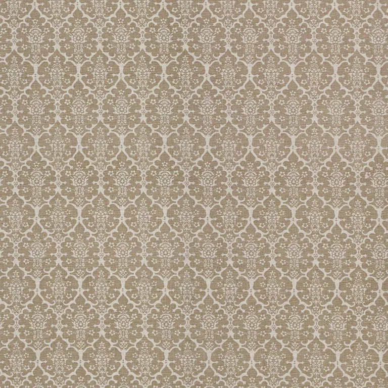 Schumacher BURL002 Burley Brown fabric swatch