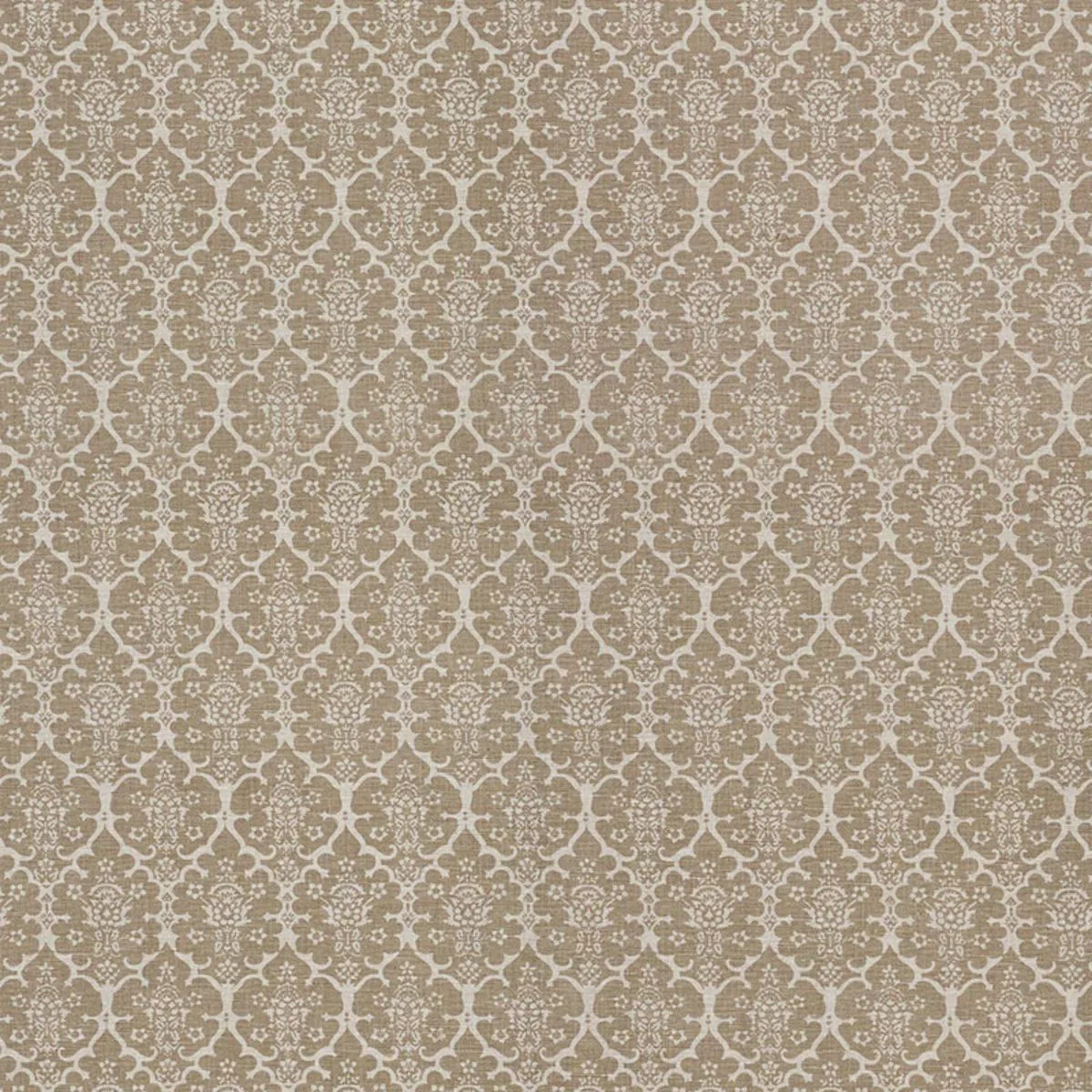 Schumacher BURL002 Burley Brown fabric swatch