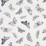 Schumacher 179430 Burnell Butterfly Black fabric swatch