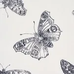 Schumacher 179430 Burnell Butterfly Black fabric swatch