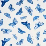 Schumacher 179432 Burnell Butterfly Blue fabric swatch