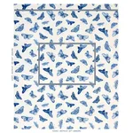 Schumacher 179432 Burnell Butterfly Blue fabric swatch
