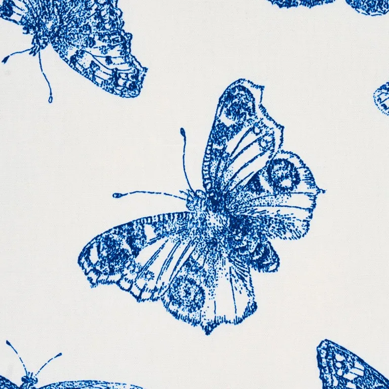 Schumacher 179432 Burnell Butterfly Blue fabric swatch