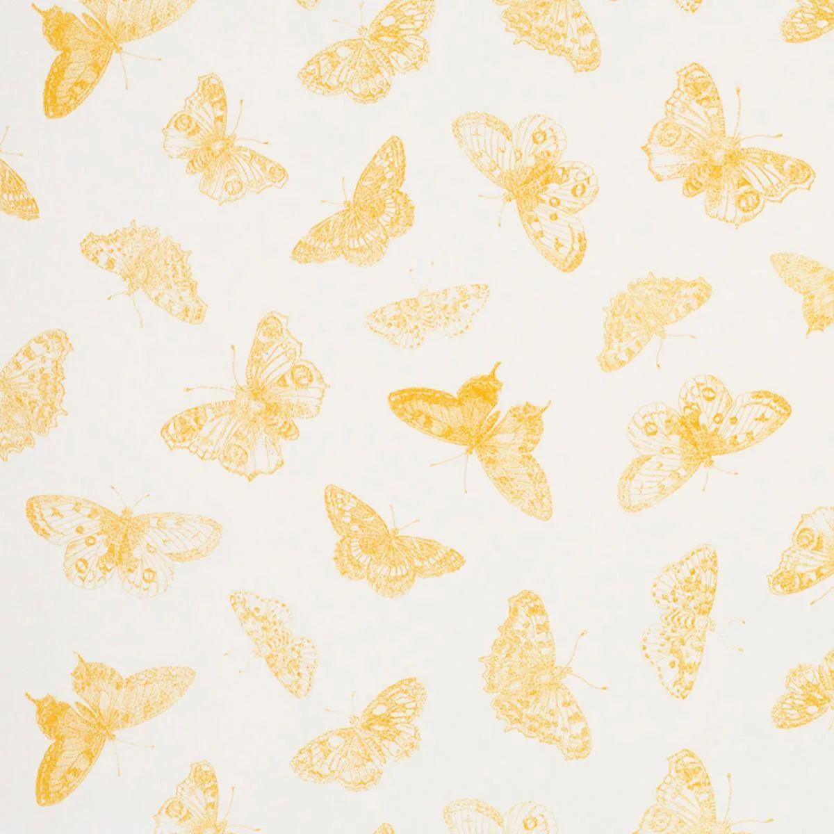 Schumacher 179431 Burnell Butterfly Yellow fabric swatch