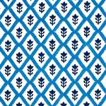 Schumacher 179230 Buti Hand Block Print Blue fabric swatch